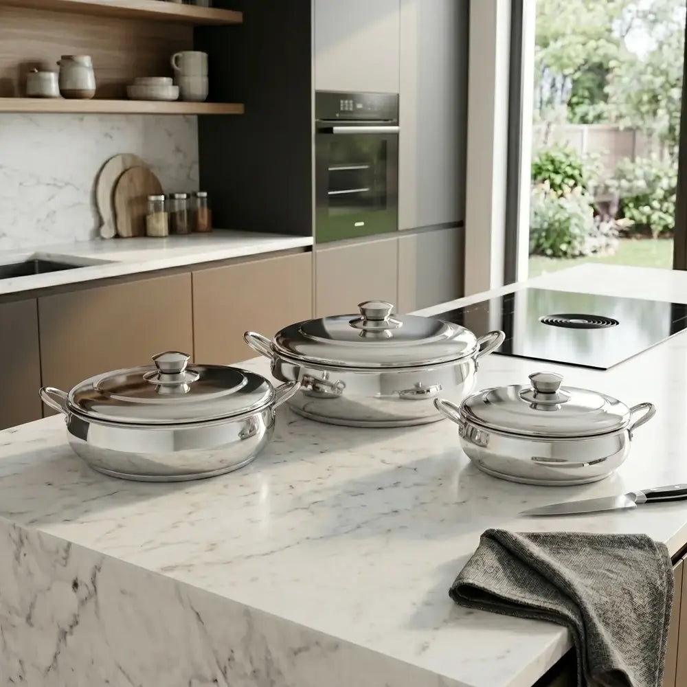 طقم صواني فرن تشيكي بالغطاء (26 - 28 - 30)