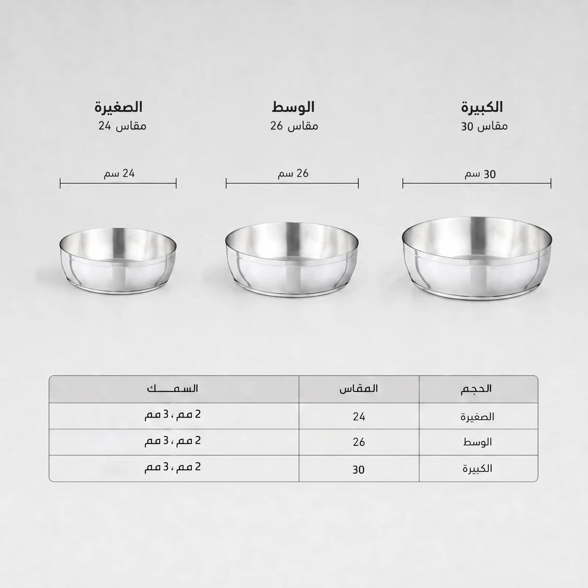 طقم صواني فرن ميجا ستار (24 - 26 - 30)